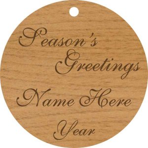 (image for) Seasons Greetings Alder Wood Ornament