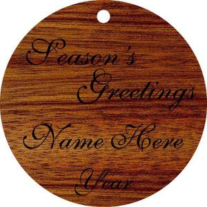 (image for) Seasons Greetings Bloodwood Wood Ornament