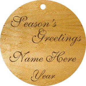 (image for) Seasons Greetings Maple Wood Ornament