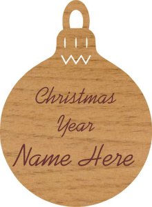 (image for) Christmas Bulb Alder Wood Ornament