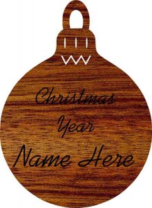 (image for) Christmas Bulb Bloodwood Wood Ornament