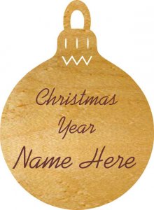 (image for) Christmas Bulb Maple Wood Ornament