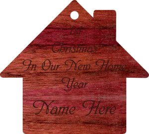 (image for) House Purpleheart Wood Ornament
