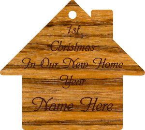 (image for) House Zebrawood Wood Ornament