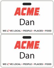 (image for) Acme White Badge (Classic ID Style)