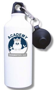 (image for) Academy Diagnostics, LLC Water Bottle - White