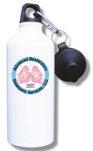 (image for) Advanced Respiratory Diagnostic Services Water Bottle - White