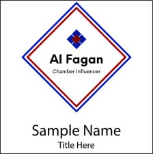 (image for) Al Fagan White Square Name Badge