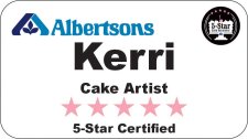 (image for) 5 Star Cake Decorator Albertsons White Name Badge