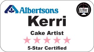 (image for) 5 Star Cake Decorator Albertsons White Name Badge