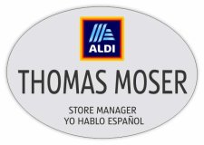 (image for) Aldi Management Silver Oval Badge