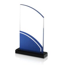 (image for) Arched Aluminum Fusion Award - Cobalt