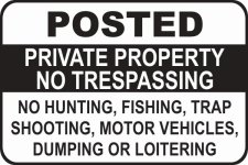 (image for) Posted Private Property No Trespassing Aluminum Sign