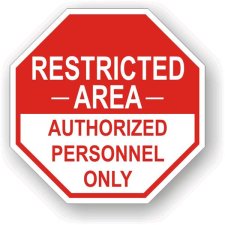 (image for) Stop Authorized Personnel Only Aluminum Sign
