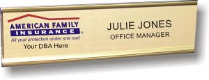 (image for) American Family Insurance Gold Name Plate