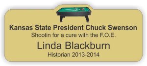 (image for) Linda Blackburn Shaped Gold badge