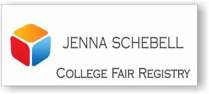 (image for) College Fair Registry White Square Corners badge