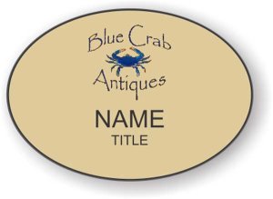 (image for) Blue Crab Antiques Inc. Oval Gold badge