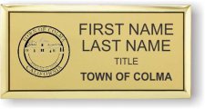 (image for) Town of Colma Executive Gold badge