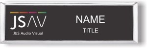 (image for) J&S AUDIO VISUAL Small Executive Silver Other badge