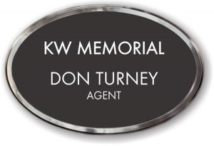 (image for) KW MEMORIAL Oval Prestige Polished badge