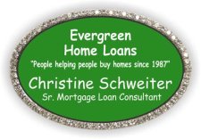 (image for) Evergreen Home Loans Oval Bling Silver Other badge