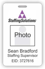 (image for) Staffing Solutions Photo ID Vertical badge