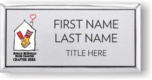 (image for) Ronald McDonald House Executive Silver Badge - (White Logo)
