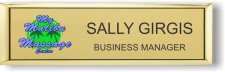 (image for) My Malibu Massage - Small Executive Gold Badge - Color Logo