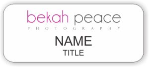 (image for) Bekah Peace Photography Standard White badge
