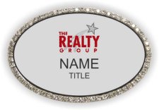 (image for) The Realty Group Oval Bling Silver badge