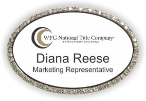 (image for) WFG National Title Company Oval Bling Silver Other badge