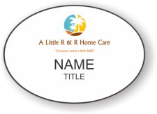 (image for) A LITTLE R&R HOME CARE Oval White badge