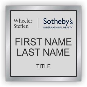 (image for) Wheeler Steffen Sotheby\'s International Realty Shaped Silver badge