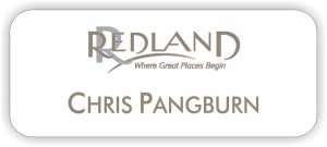 (image for) Redland White Rounded Corners badge