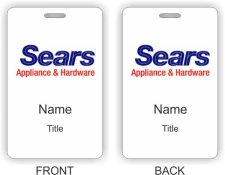 (image for) Sears ID Vertical Double Sided badge