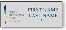 (image for)  Spine & OsteoArthritis Center of NJ Standard Silver Square Corner badge