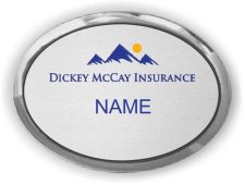 (image for) Dickey McCay Insurance Oval Executive Silver badge