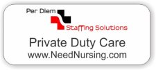 (image for) Per Diem Staffing Solutions Standard White Badge