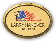 (image for) MY SENIOR NEIGHBORHOOD Executive Gold Oval badge