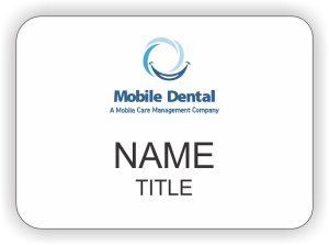 (image for) Mobile Dental Shaped White badge