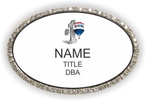 (image for) Re/max 1st Choice Oval Bling Silver Other badge