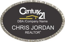 (image for) Century 21 Oval Bling Silver Other badge