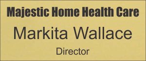 (image for) Majestic Home Health Care Gold Square Corners badge