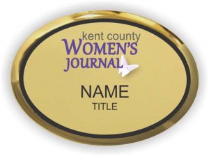 (image for) Kent County Women\'s Journal Oval Executive Gold badge