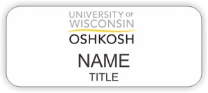 (image for) UW Oshkosh Standard White badge