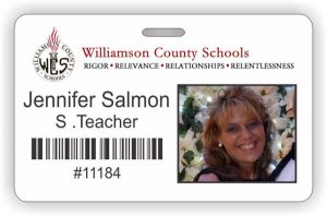 (image for) Williamson County Schools Barcode ID Horizontal badge