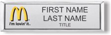 (image for) McDonalds Small Executive Silver Badge - I'm lovin' it