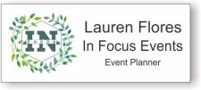 (image for) In Focus Events Standard White Square Corner badge