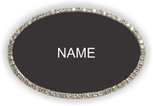 (image for) Parker Family Dentistry Oval Bling Silver Other badge